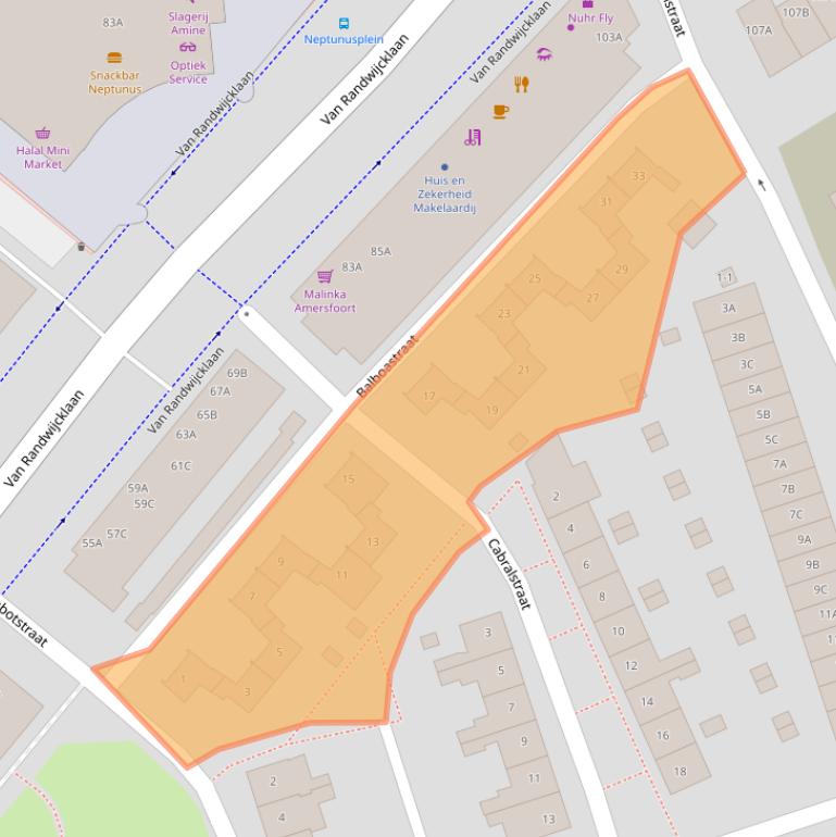 Kaart van postcodegebied 3814WR.