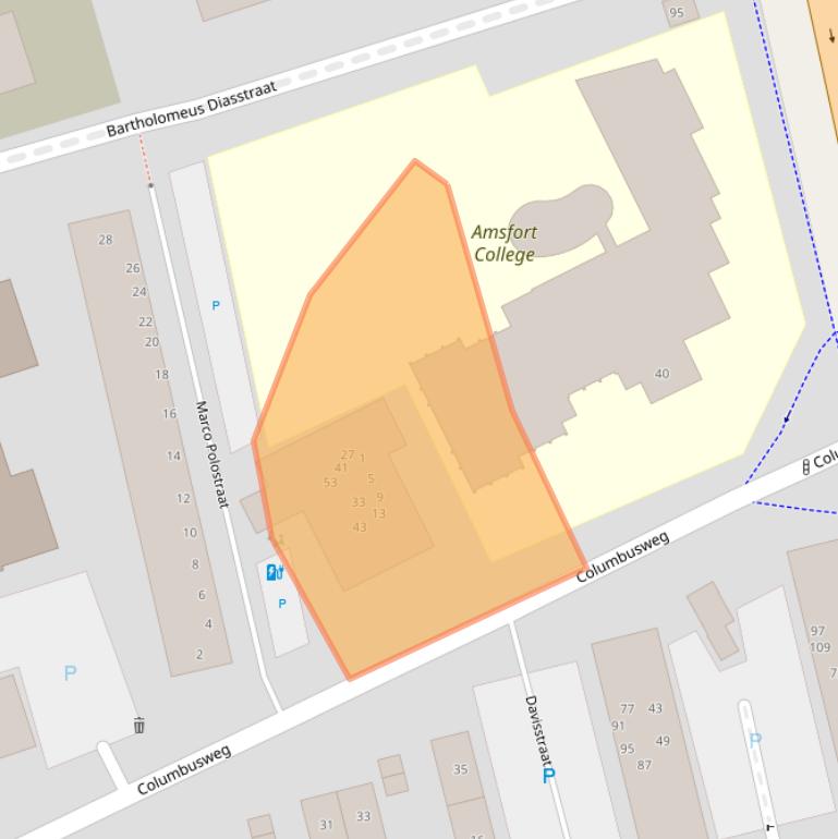 Kaart van postcodegebied 3814XE.