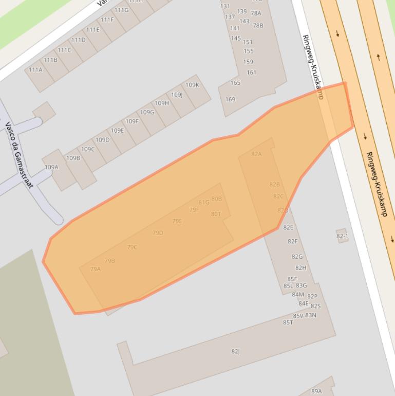 Kaart van postcodegebied 3814XR.