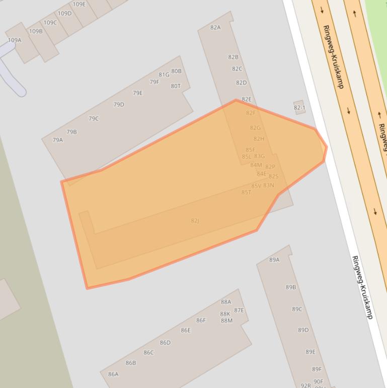 Kaart van postcodegebied 3814XS.