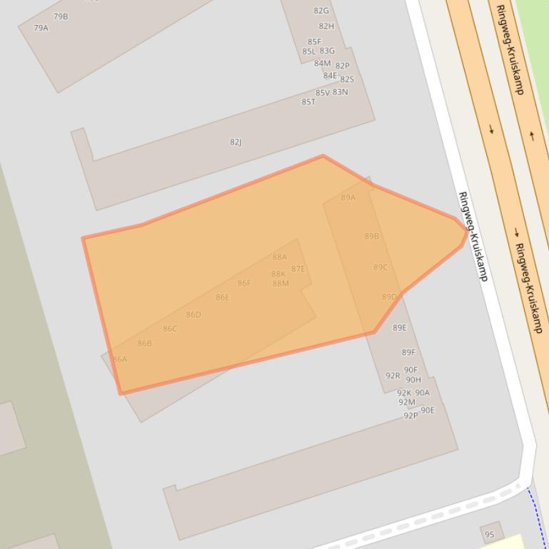 Kaart van postcodegebied 3814XT.