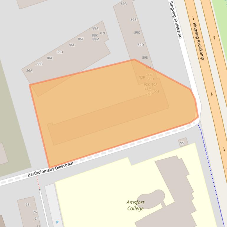 Kaart van postcodegebied 3814XV.