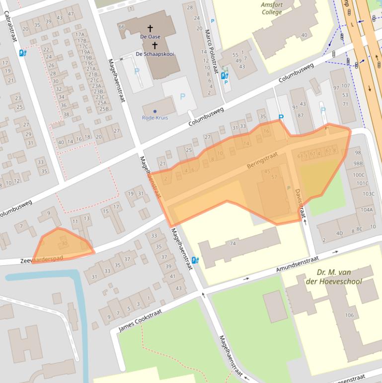 Kaart van postcodegebied 3814XW.