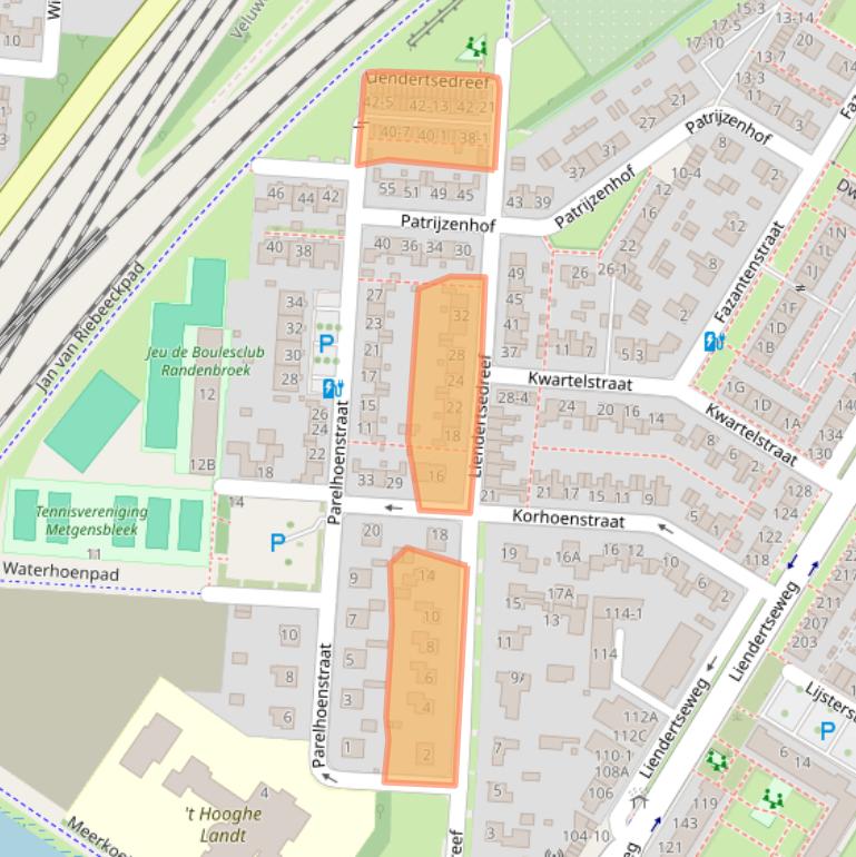 Kaart van postcodegebied 3815AC.