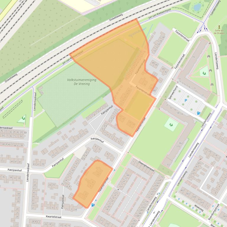 Kaart van postcodegebied 3815AN.