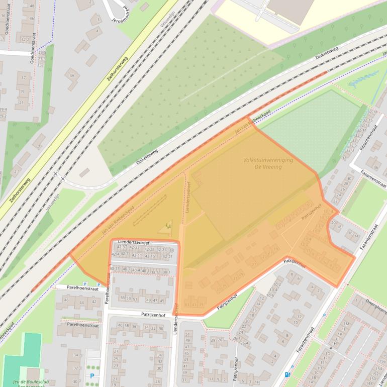 Kaart van postcodegebied 3815AV.