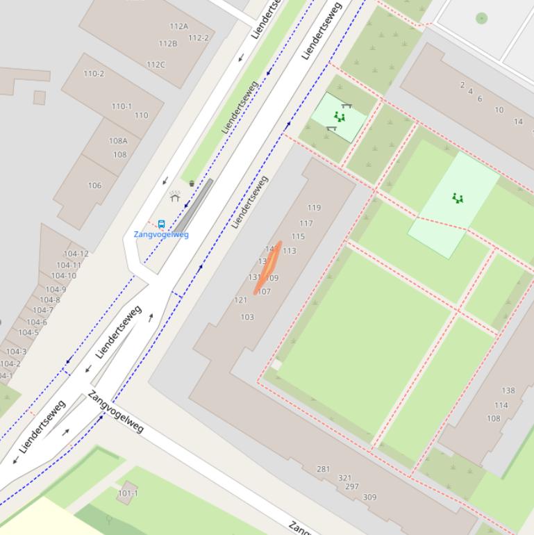 Kaart van postcodegebied 3815BB.