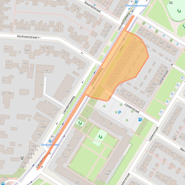 Kaart van postcodegebied 3815BC.