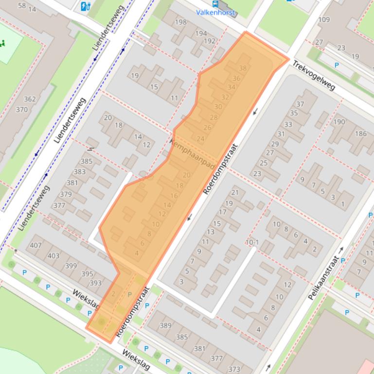 Kaart van postcodegebied 3815BV.