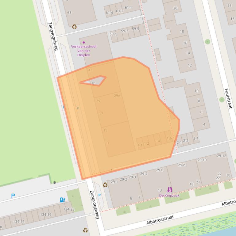 Kaart van postcodegebied 3815DA.