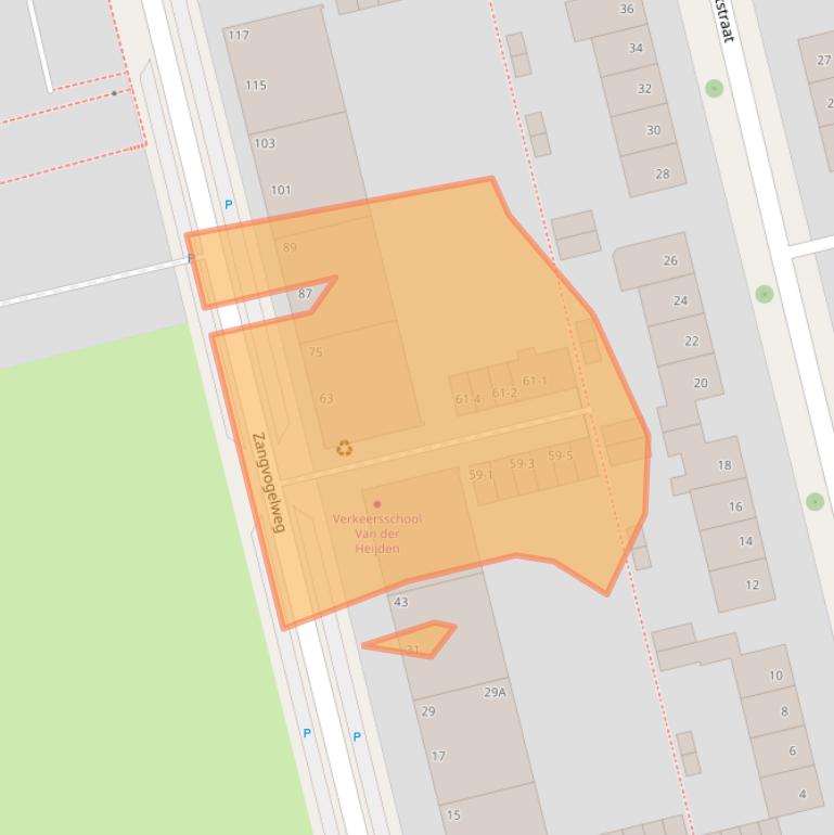 Kaart van postcodegebied 3815DB.