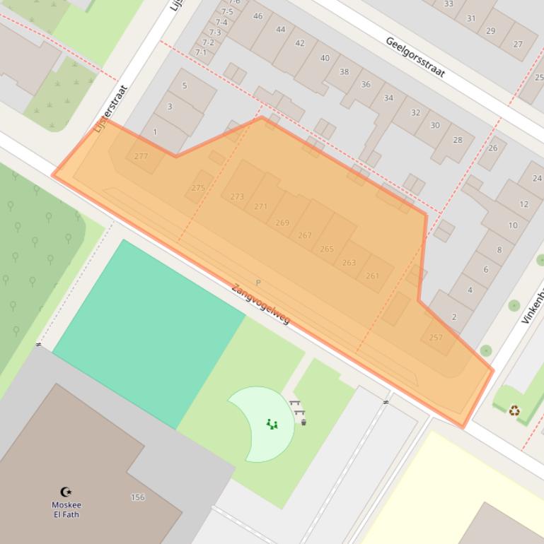 Kaart van postcodegebied 3815DH.