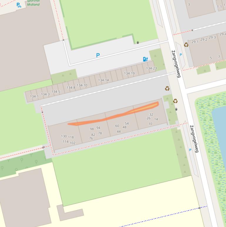 Kaart van postcodegebied 3815DN.