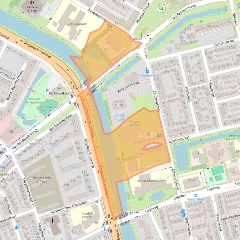 Kaart van postcodegebied 3815DP.