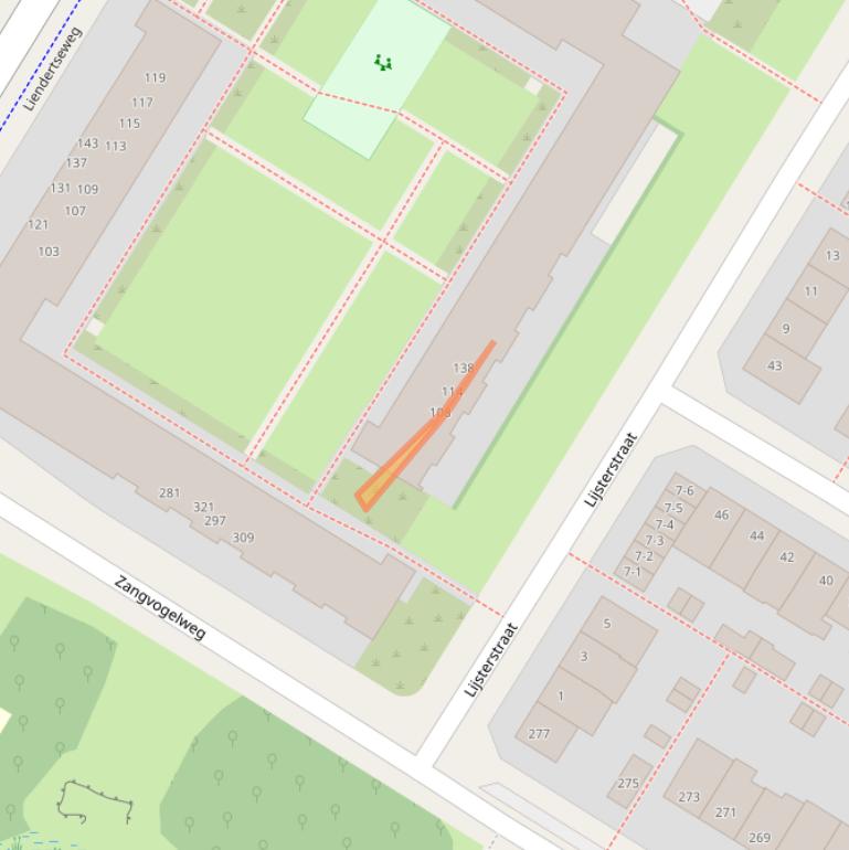 Kaart van postcodegebied 3815DV.