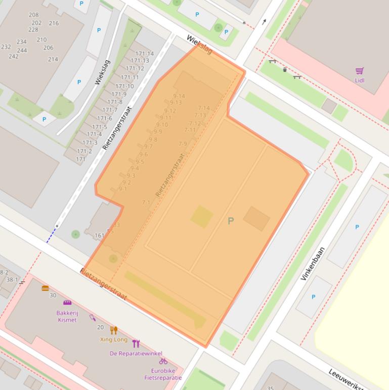 Kaart van postcodegebied 3815EA.