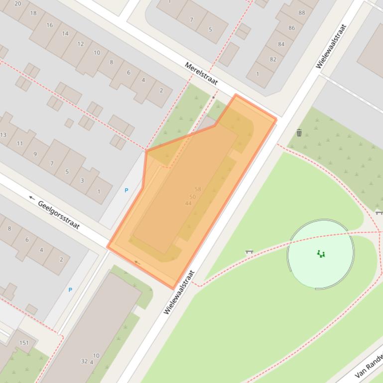 Kaart van postcodegebied 3815EK.