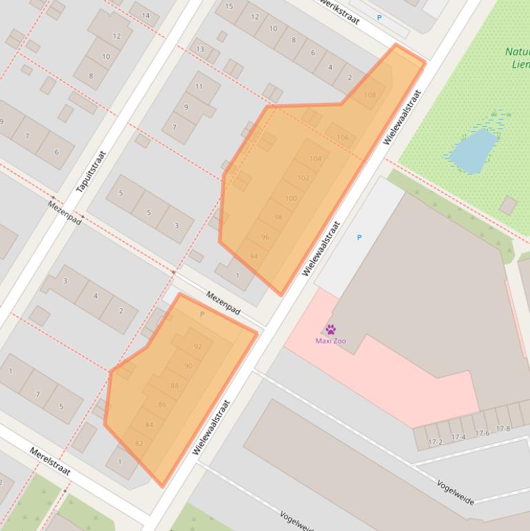 Kaart van postcodegebied 3815EL.