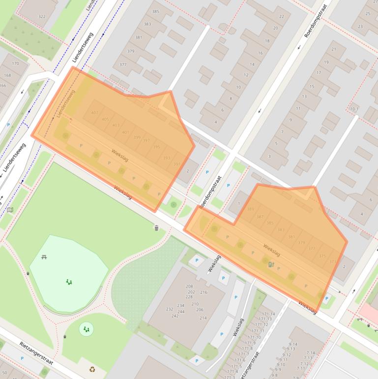 Kaart van postcodegebied 3815GN.