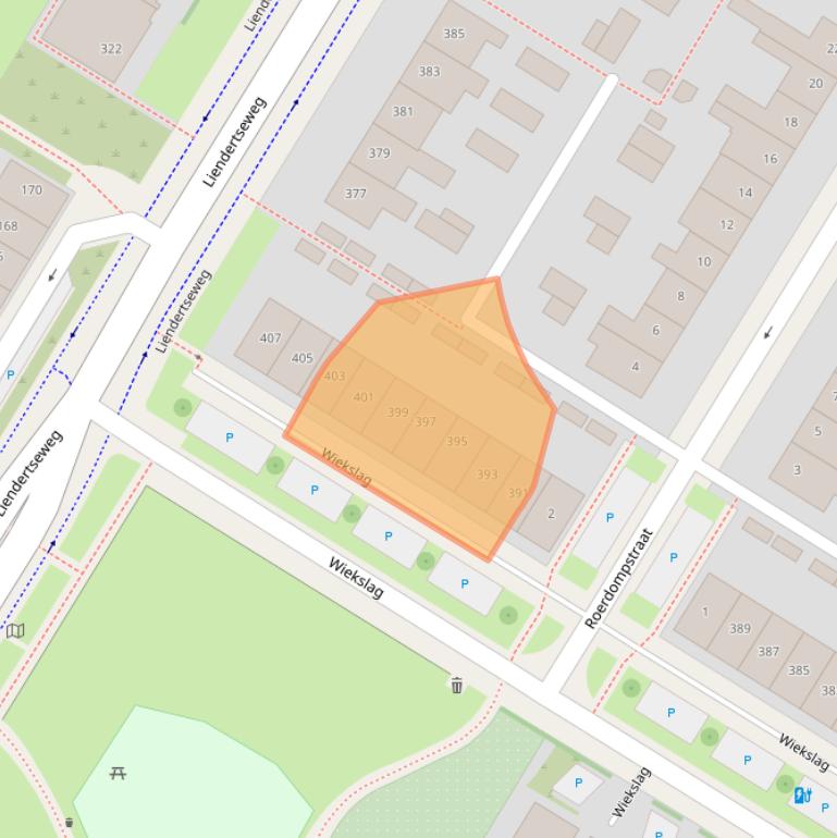 Kaart van postcodegebied 3815GP.