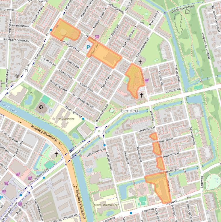 Kaart van postcodegebied 3815GS.
