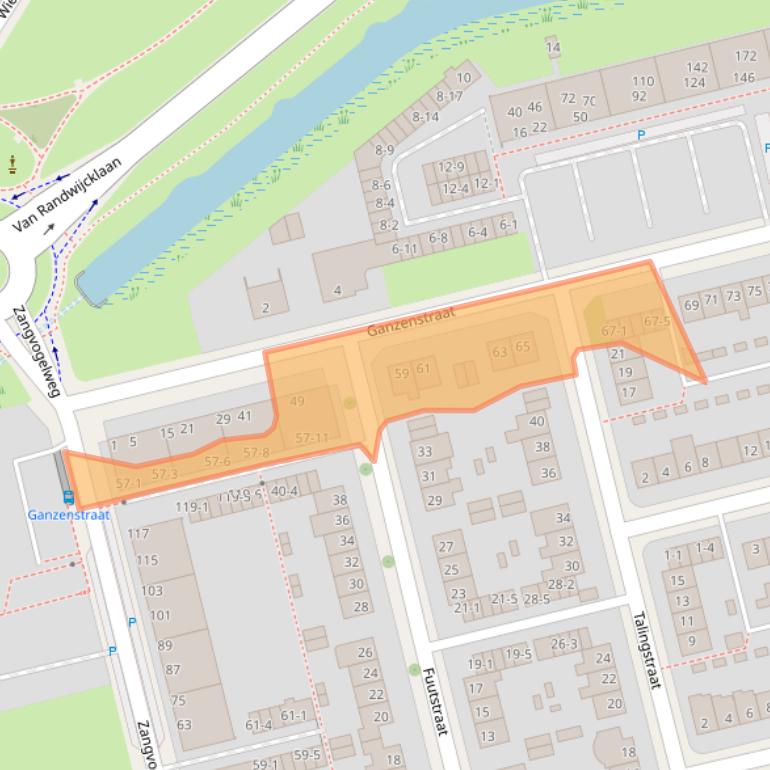 Kaart van postcodegebied 3815JB.