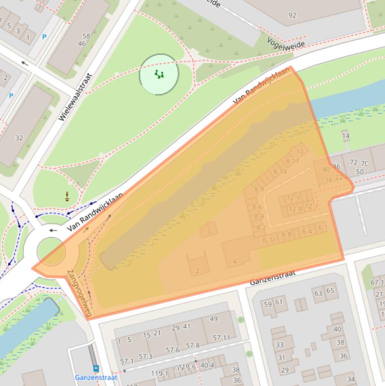 Kaart van postcodegebied 3815JD.