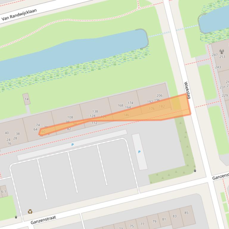 Kaart van postcodegebied 3815JG.