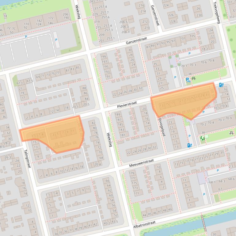 Kaart van postcodegebied 3815KA.
