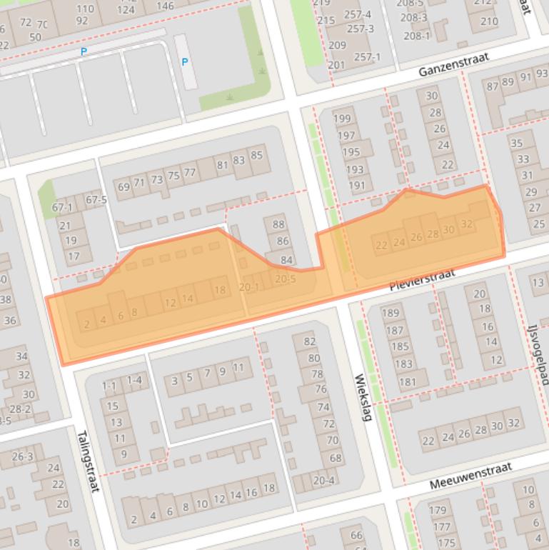 Kaart van postcodegebied 3815KB.