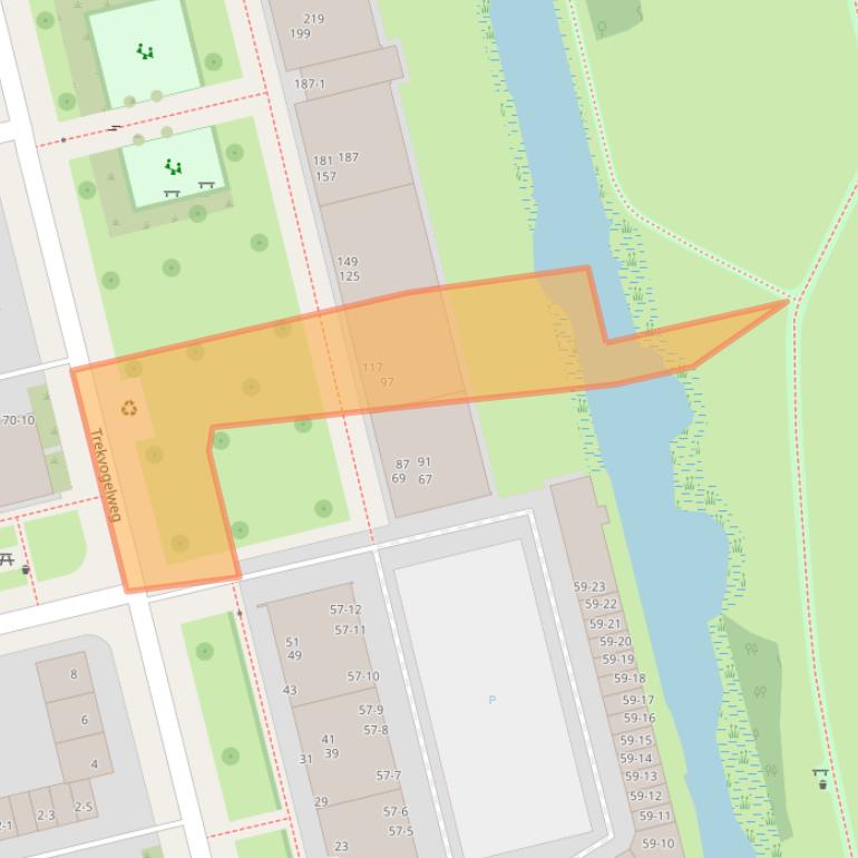 Kaart van postcodegebied 3815LC.
