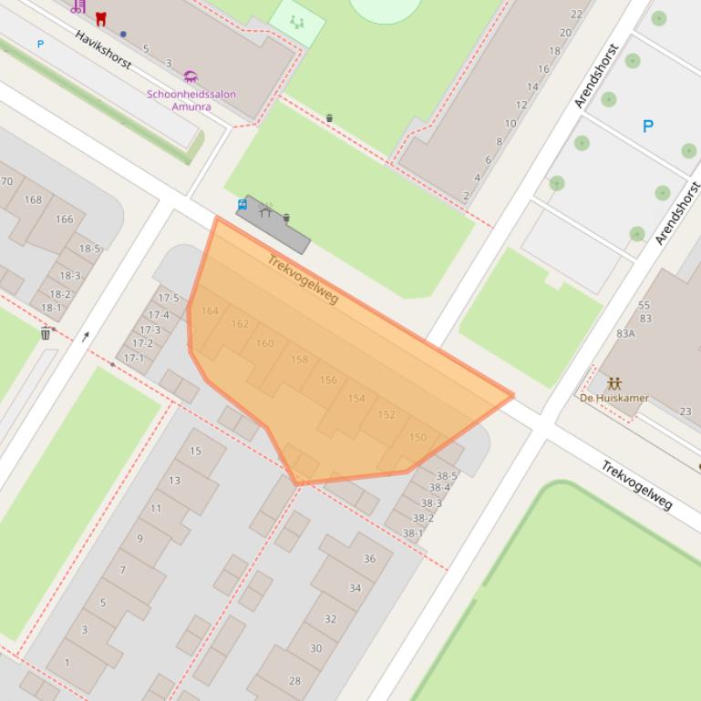 Kaart van postcodegebied 3815LT.