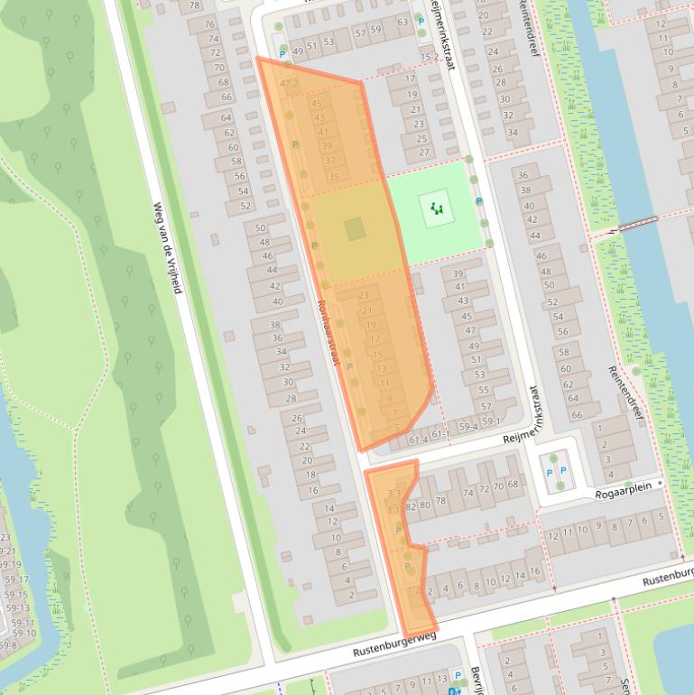 Kaart van postcodegebied 3815MA.