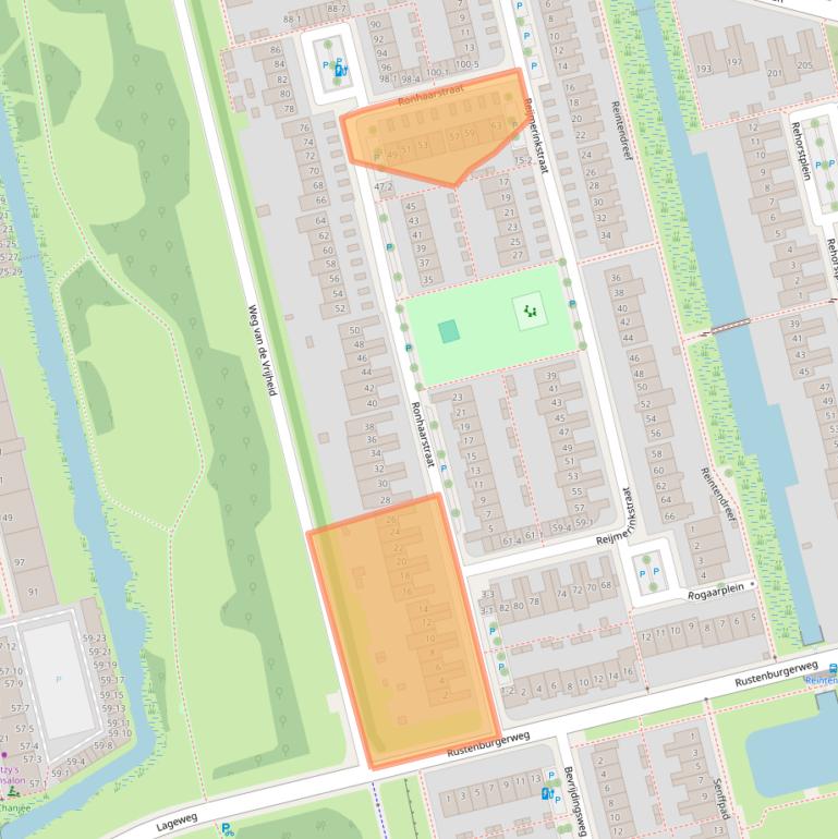 Kaart van postcodegebied 3815MB.