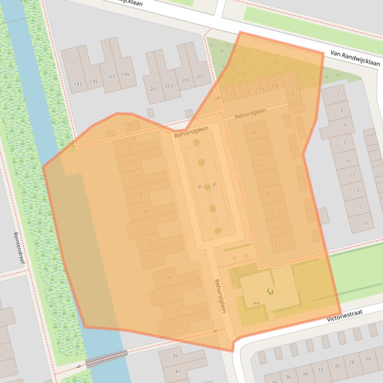Kaart van postcodegebied 3815MK.
