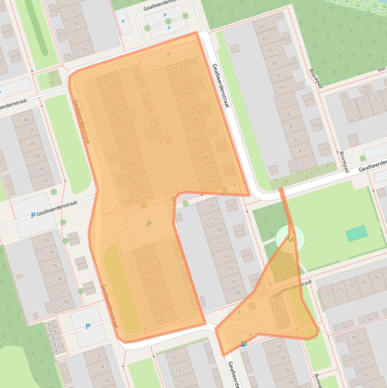 Kaart van postcodegebied 3815NL.