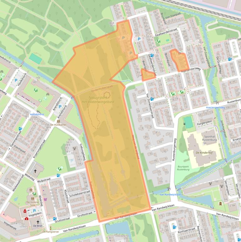 Kaart van postcodegebied 3815NN.
