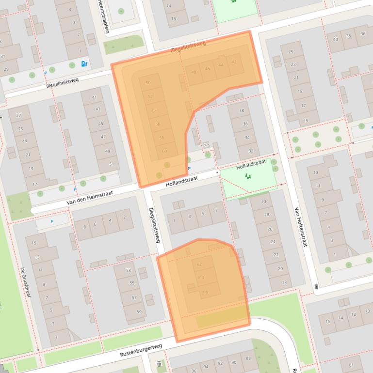 Kaart van postcodegebied 3815PM.