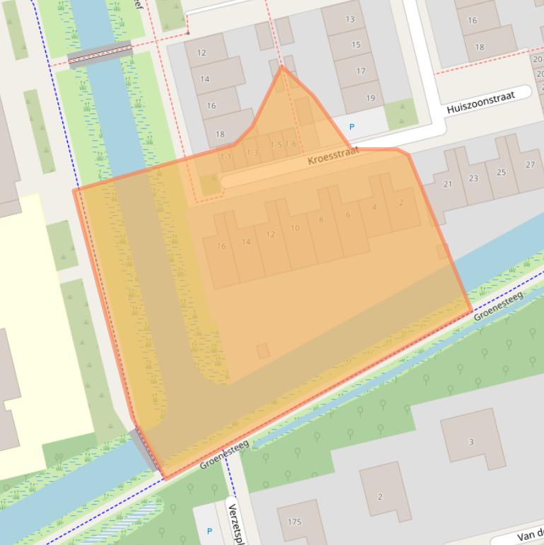 Kaart van postcodegebied 3815PZ.