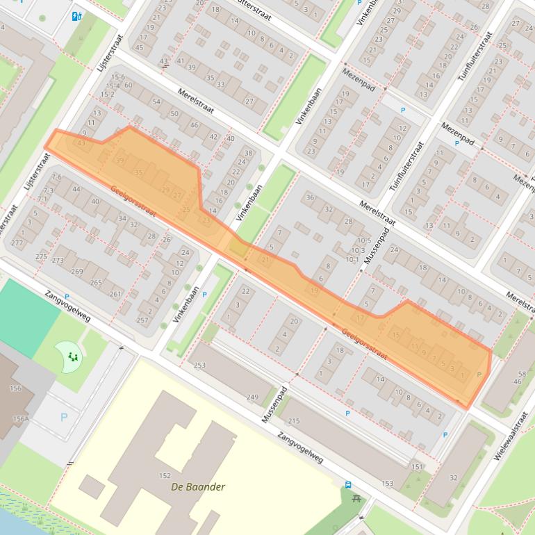 Kaart van postcodegebied 3815RA.