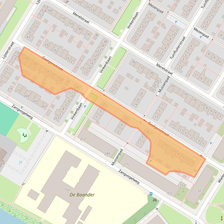 Kaart van postcodegebied 3815RB.