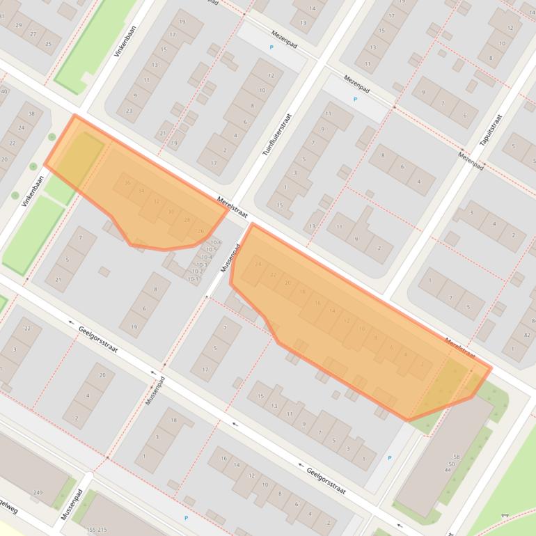 Kaart van postcodegebied 3815RG.