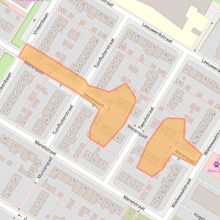 Kaart van postcodegebied 3815RP.