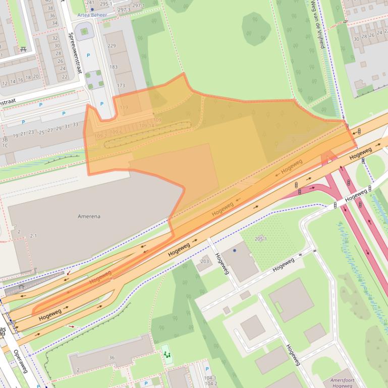 Kaart van postcodegebied 3815SR.