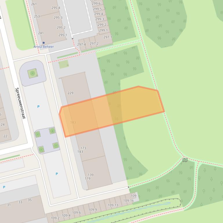 Kaart van postcodegebied 3815SV.