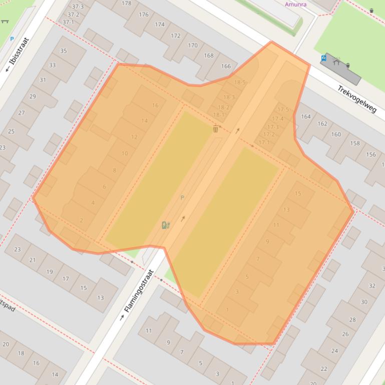 Kaart van postcodegebied 3815TM.