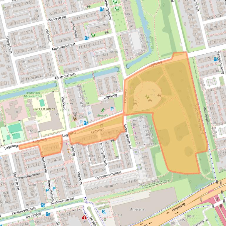 Kaart van postcodegebied 3815VD.