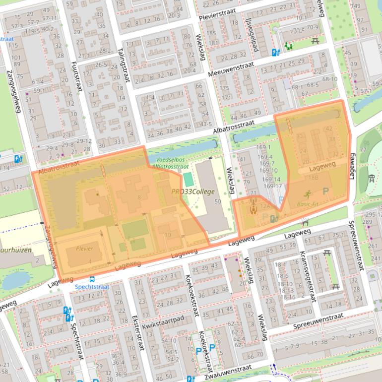 Kaart van postcodegebied 3815VG.