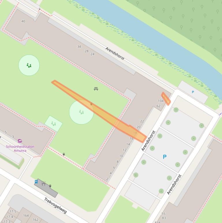 Kaart van postcodegebied 3815VP.