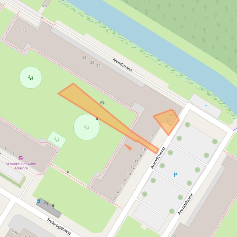 Kaart van postcodegebied 3815VS.